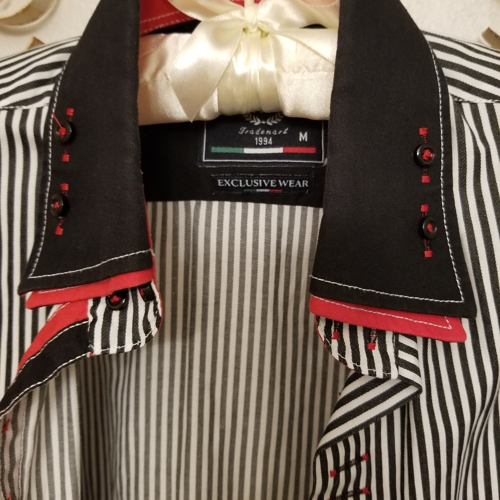 Vintage Italian Arco Baleno button down shirt sz L - Picture 10 of 13